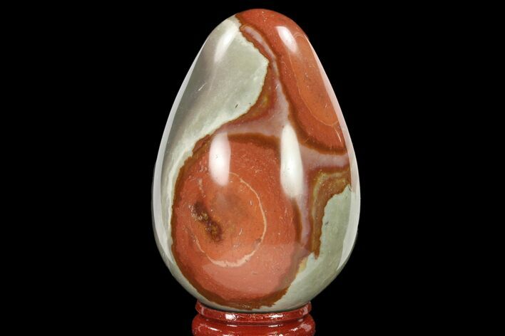 Polished Polychrome Jasper Egg - Madagascar #134576